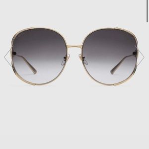 Gucci Round-frame metal sunglasses